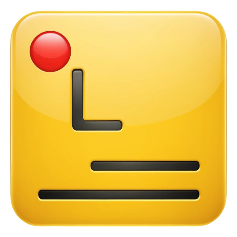  L plate emoji with yellow background  sticker