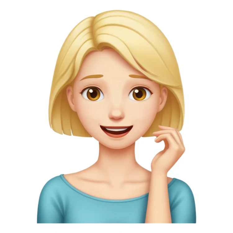 girl grabbing her neck and joking sticker