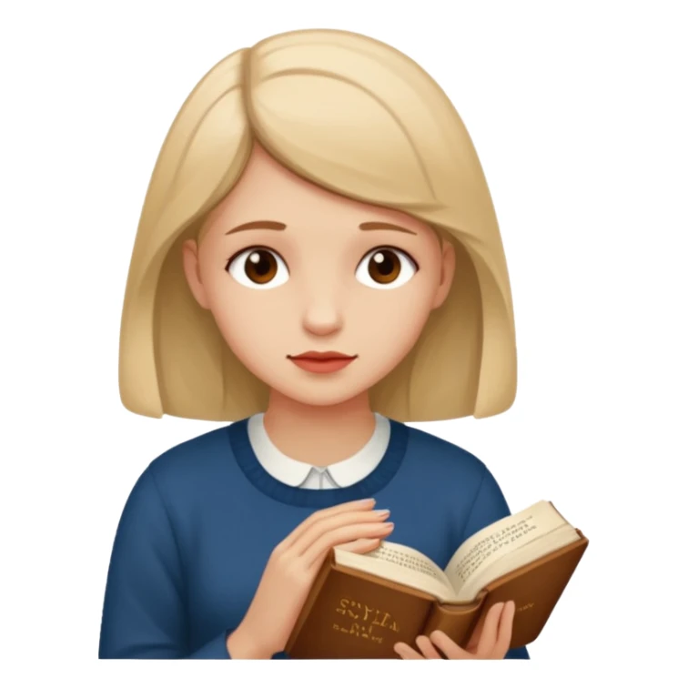 girl with sylvia plath book praying sticker