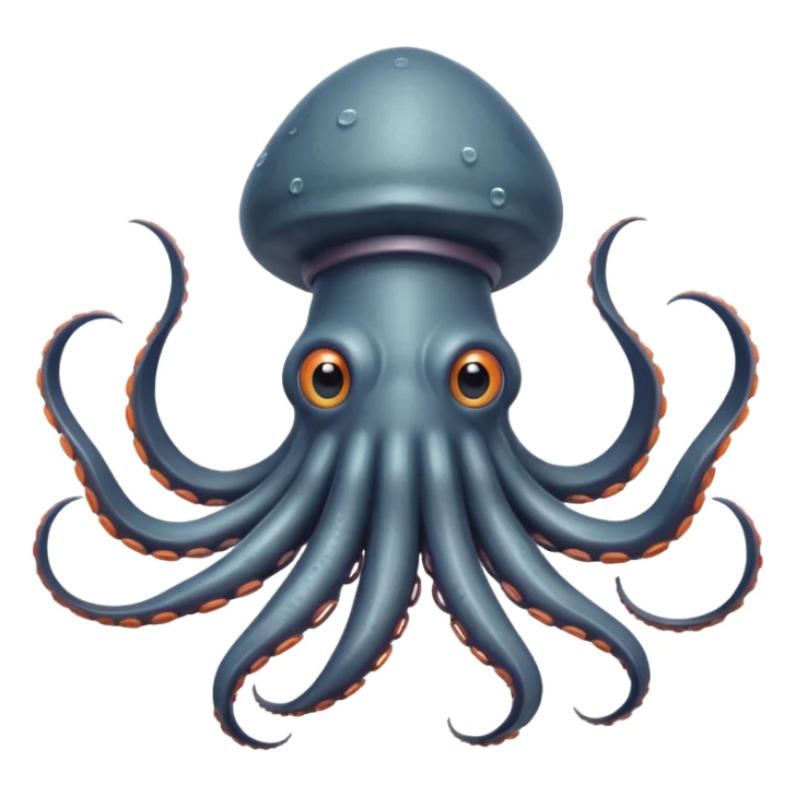 Giant Squid – Huge squid with long curling arms sticker