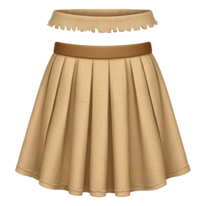 beige ancient skirt cloth sticker