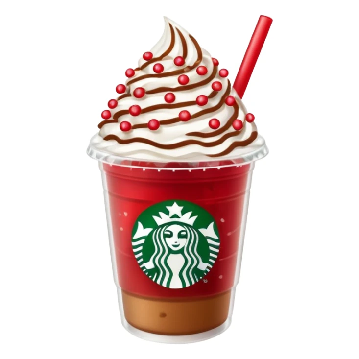 Iced Christmas Starbucks coffee sticker