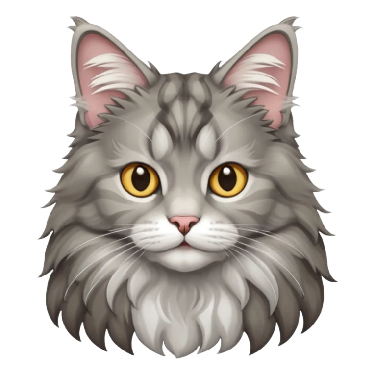 Maine coon gris et blanc  sticker