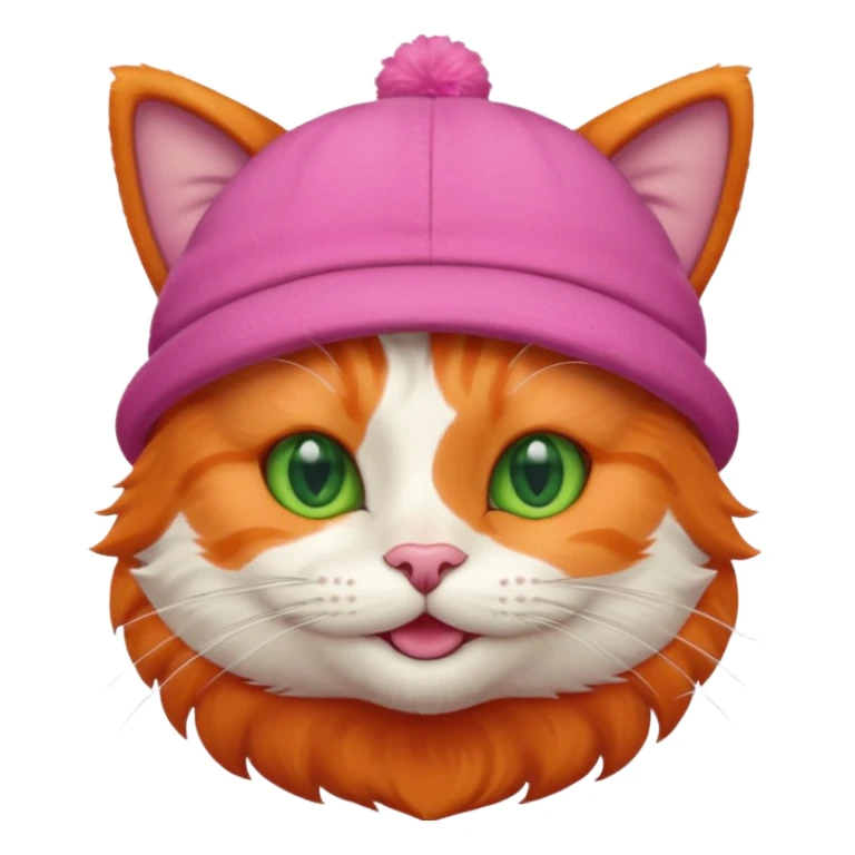 Gato feliz con sombrero rosa sticker