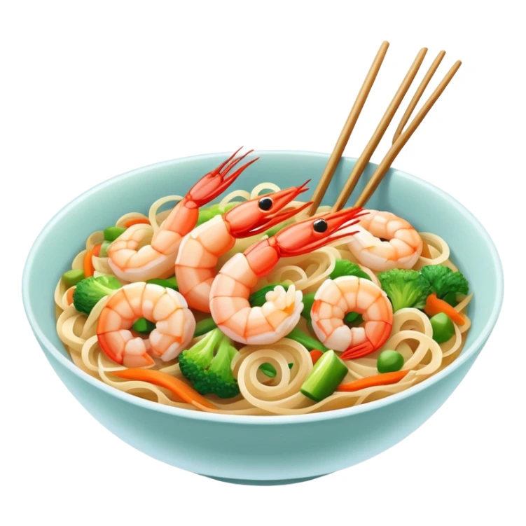 Shrimp thai glass noodle sticker