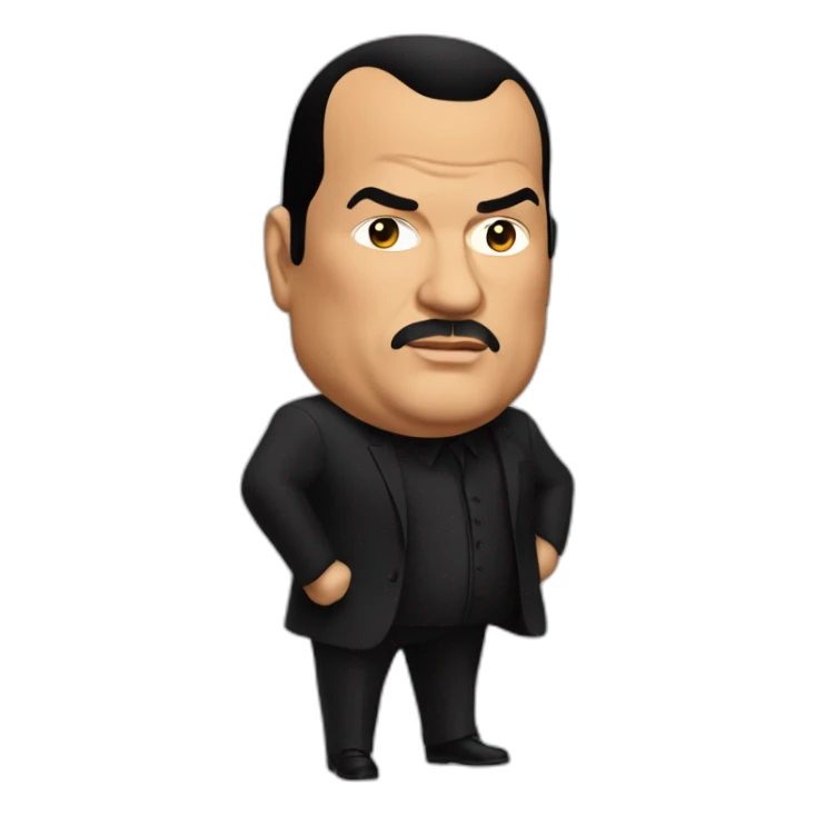 Fat-Steven-Seagal-wearing-black-suit-perfectly-centered sticker