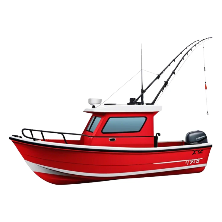 Fishing Boat - Lund 1775 Crossover XS (Model Year: 2022) (Iconic colour: Red with black trim) sticker