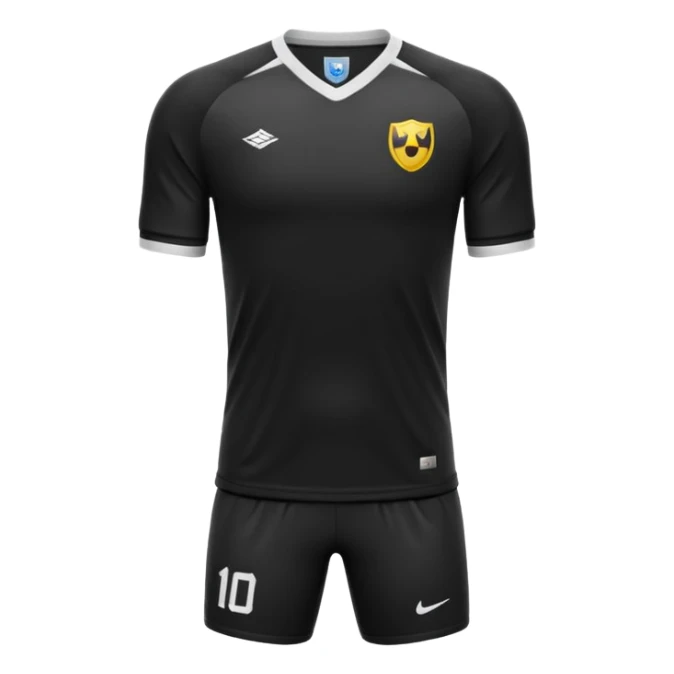 maillot football uni noir sans détails sticker