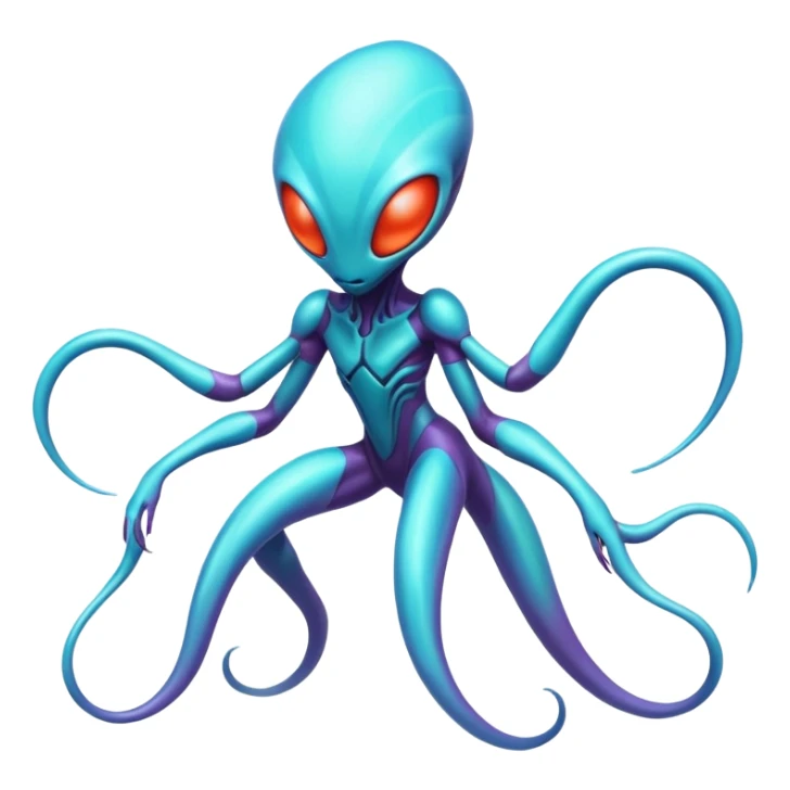 Abstract Ghastly-Haunter-Deoxys-alien-hybrid-fantasy-creature sticker