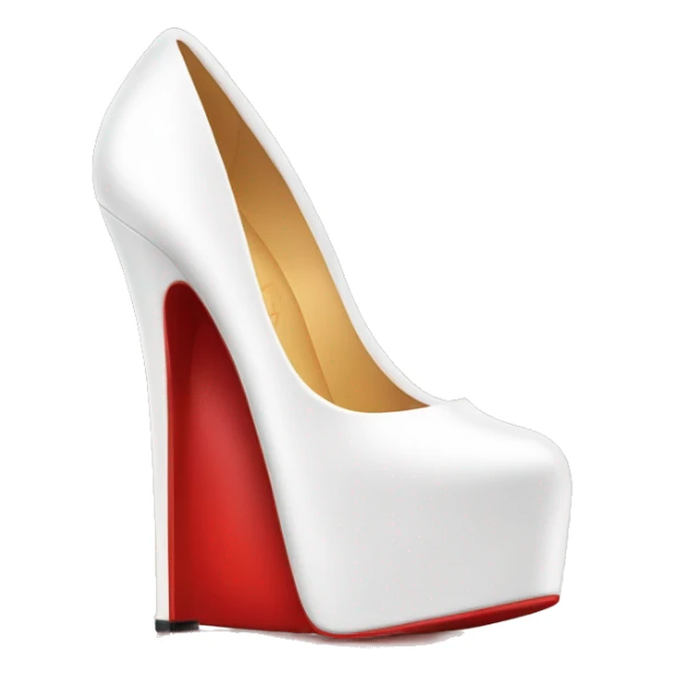 Create luxurious loubutin white heels with red soles   sticker