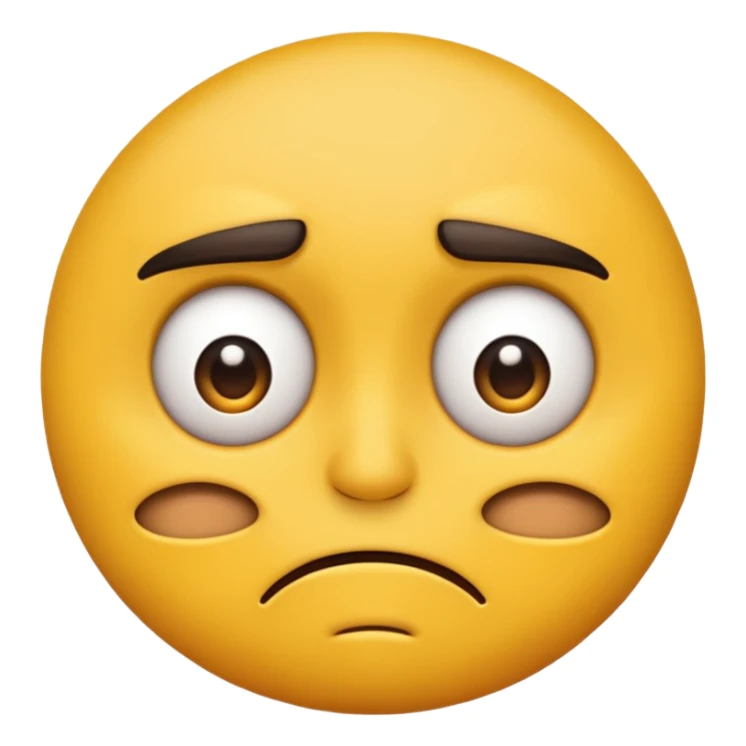 Very annoyed, yellow emoji face sticker