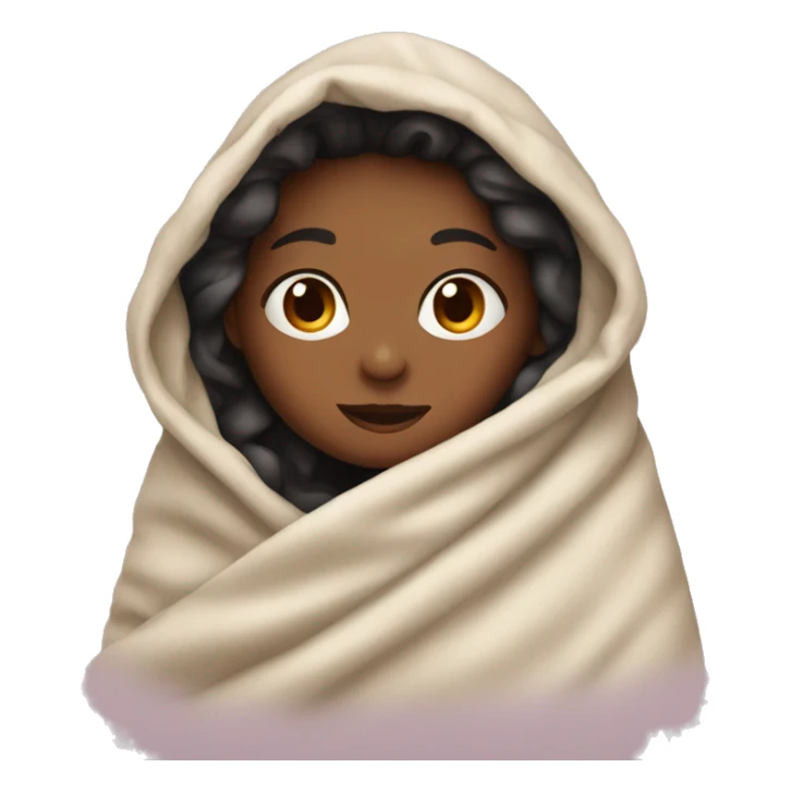 Girl cozy in a blanket  sticker