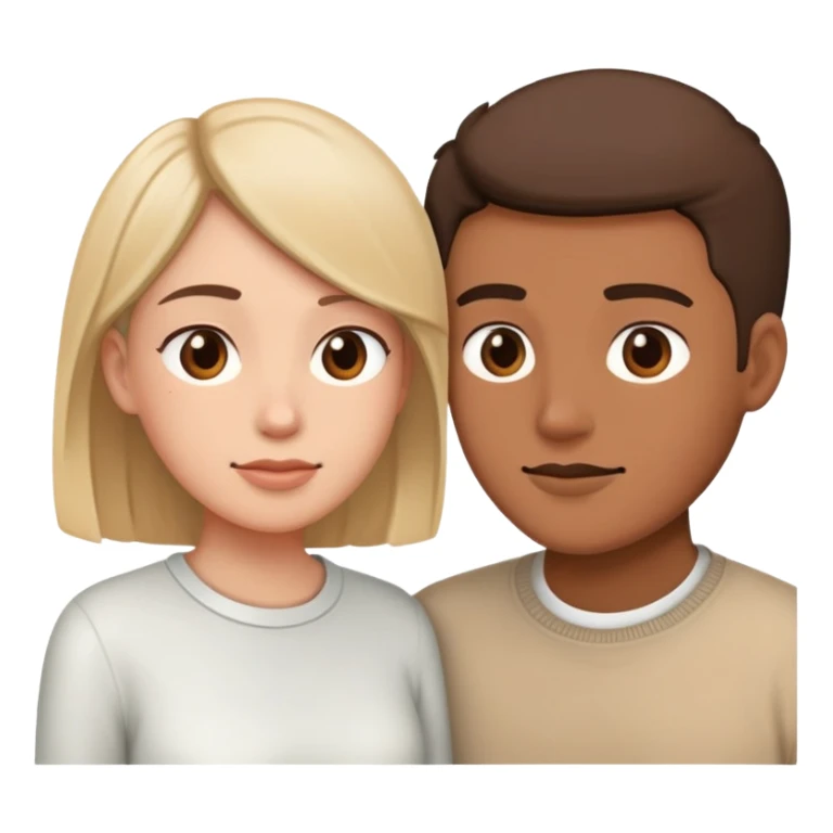 couple with different attachment styles resolving conflict healthily, one giving space while still staying connected, the other communicating calmly with respect for boundaries sticker