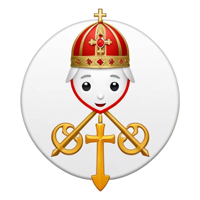 Pope's emblem with a touch of red sticker
