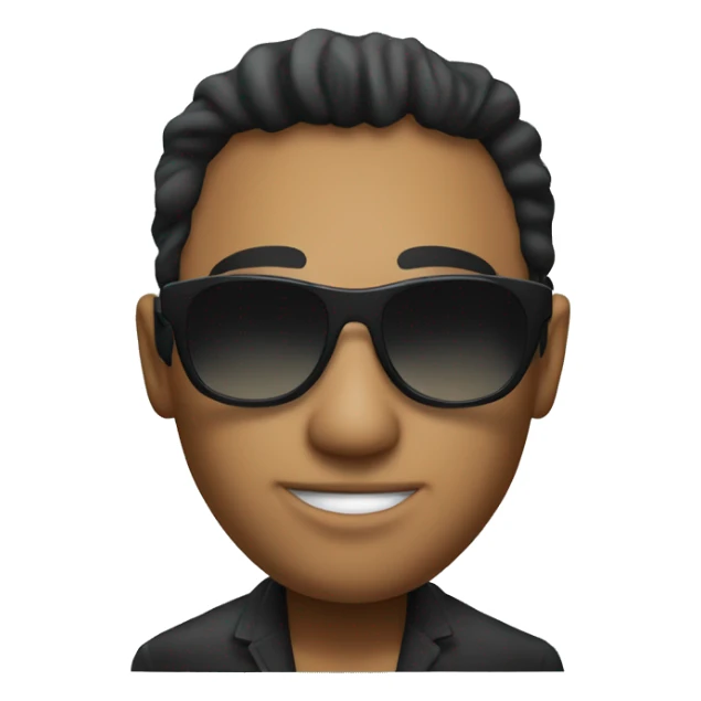 Matrix character with sunglasses as an icon for LLM agent products sticker