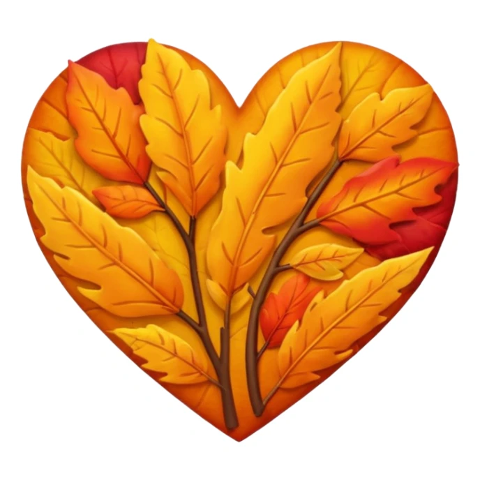 Heart of the autumn colors sticker
