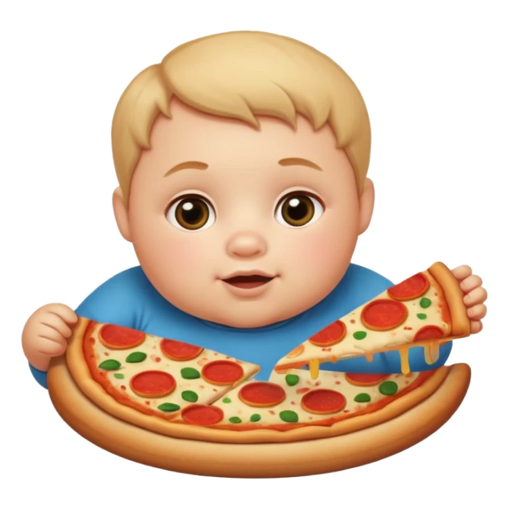 Baby with Pizza sticker