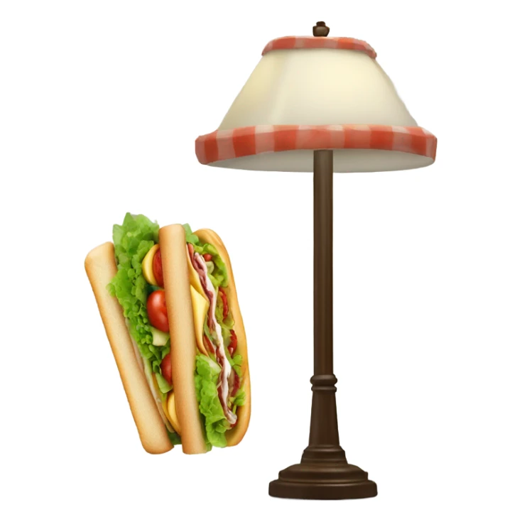 Lamp with a foot long subway sandwich  sticker