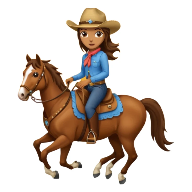 cowgirl on horse riding into sunset sticker