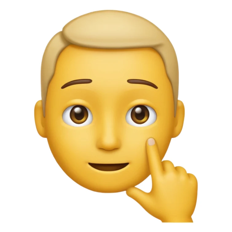Animated emoji tapping the side of the head duh sticker