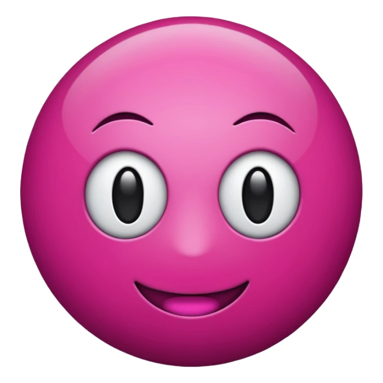 magenta color sphere, Negative : Emoji. sticker