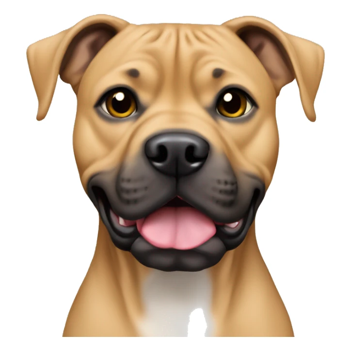 All Tan American Pitbull Mastiff Mixed with Black face sticker