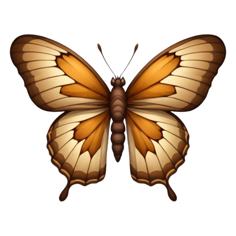 Dead butterfly with wings and the body seperate  sticker