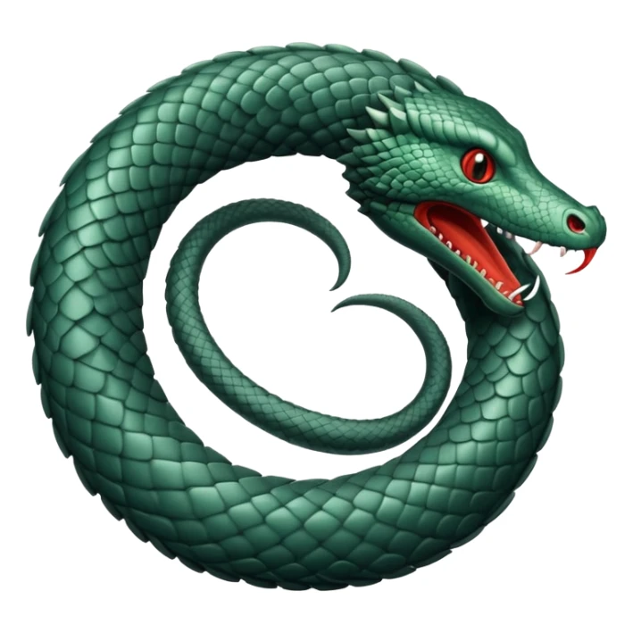 ouroboros serpent eating its own tail in a circle sticker