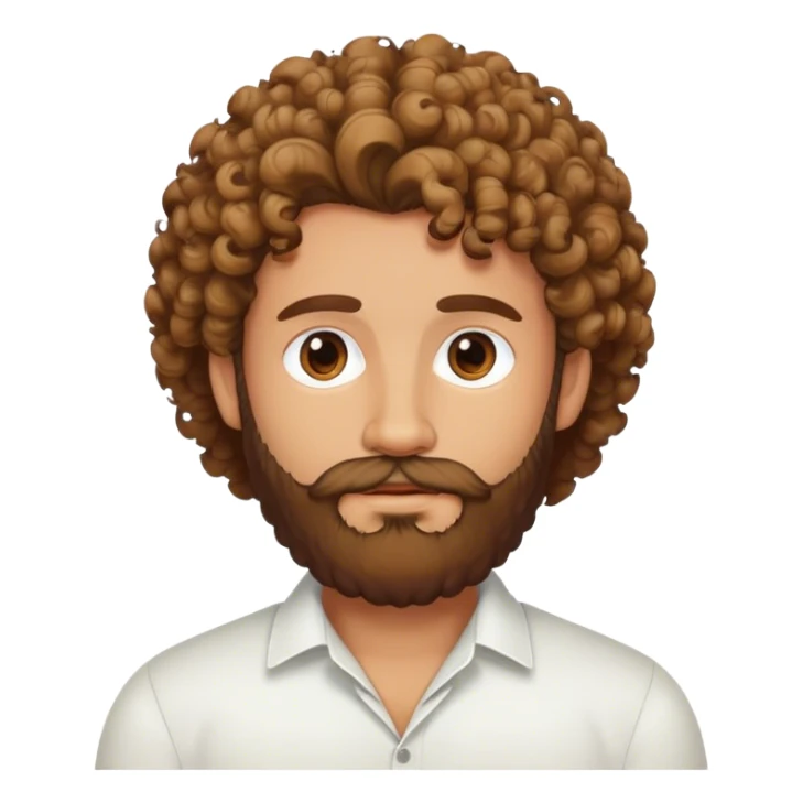 guy with beard and curlyish hair sticker