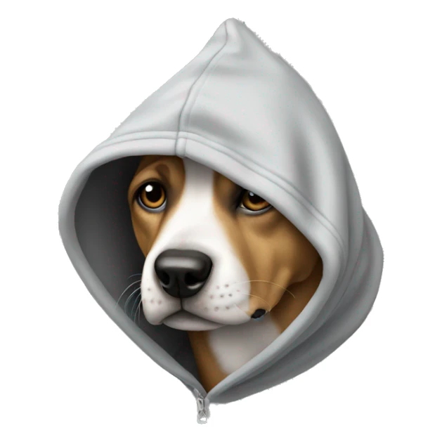 Dog wearing a hoody  sticker