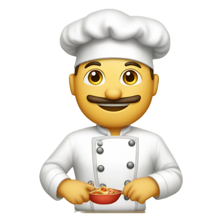 italian chef who is proud of what he has cooked sticker