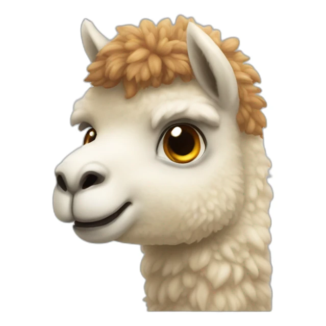 Mix of alpaca and dino sticker