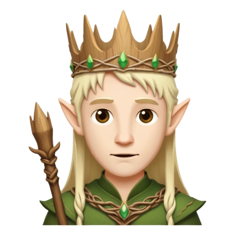 Elven King wooden crowen out of sticks sticker