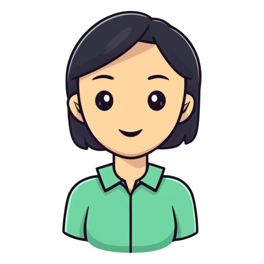 confident woman cartoon for cosmetic surgery advertisement sticker