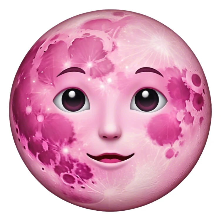 Full moon that is pink in color sticker