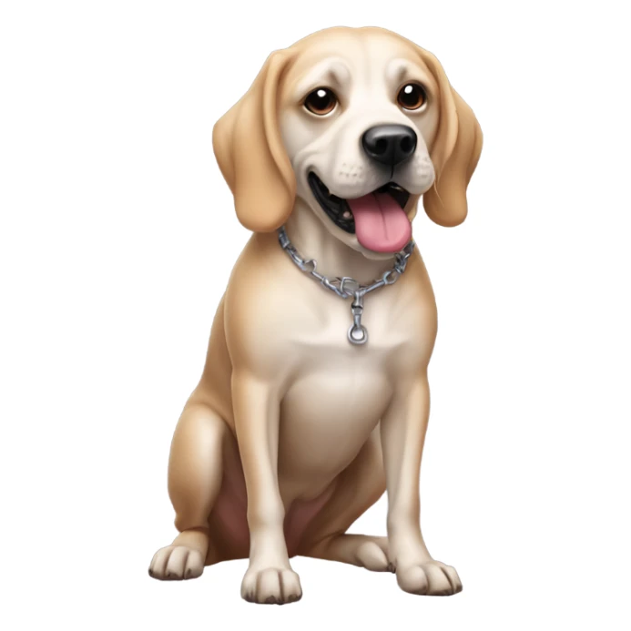 a wet dog wearing stilettos with lip injections  sticker