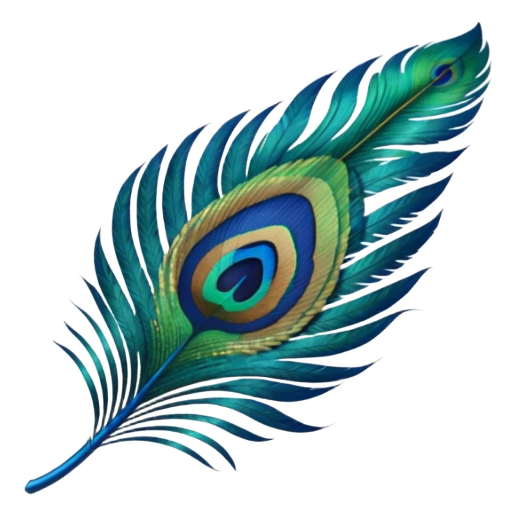 Peacock feather sticker