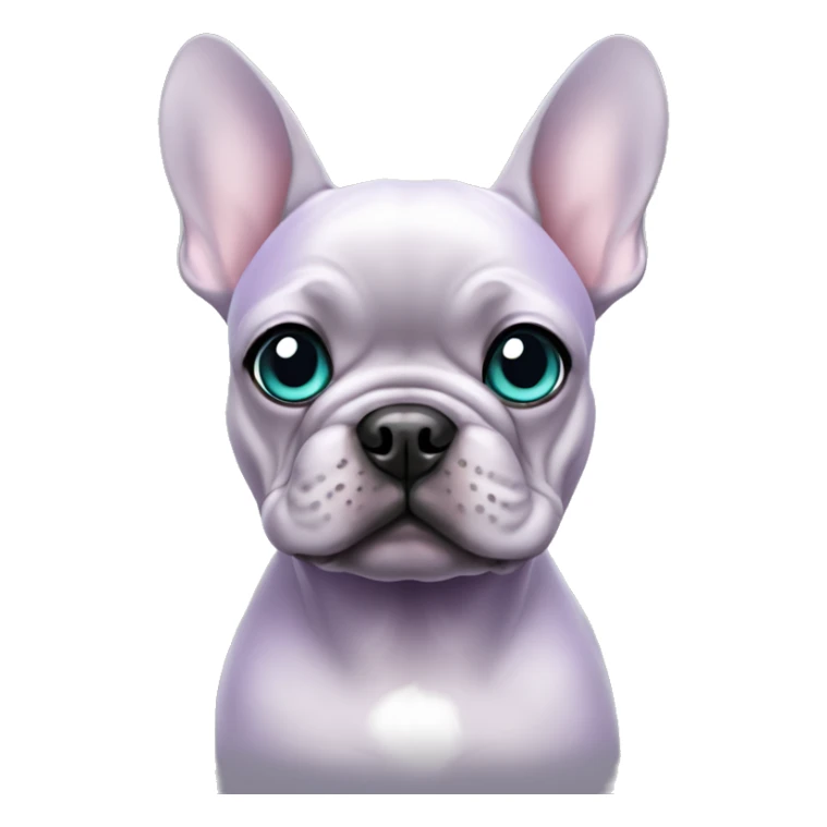 Lilac frenchie with teal eyes  sticker