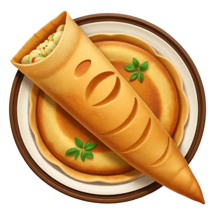 masala dosa in south indian style make it as more realistic sticker