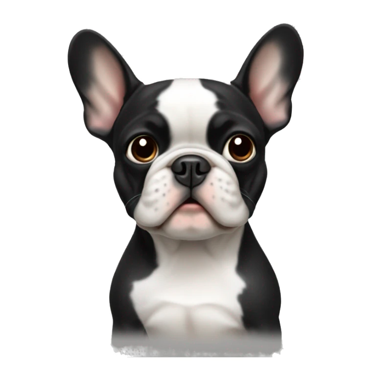 french bulldog with an afro sticker