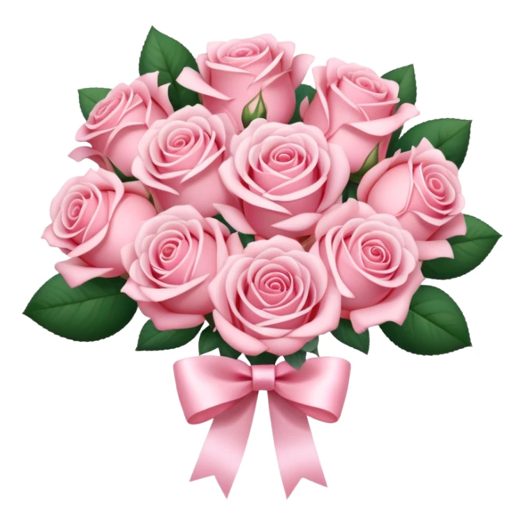 A beautiful cute pretty aesthetic soft-pink rose bouquet sticker