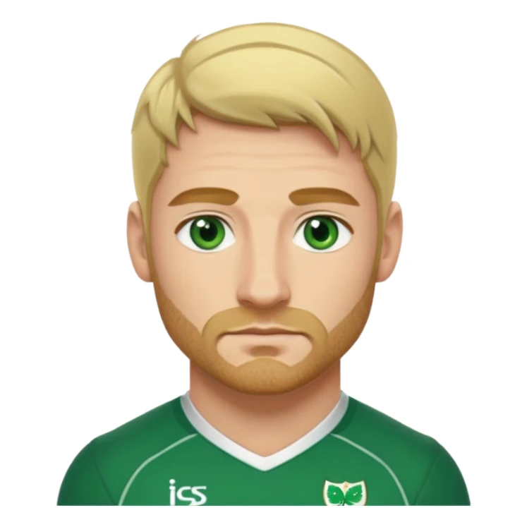 irish rugby player with blond stubble sticker