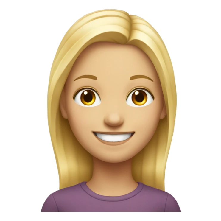 smiling blonde girl portrait sticker