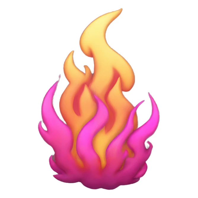 pink fire sticker