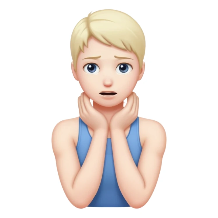 Arms holding neck  sticker