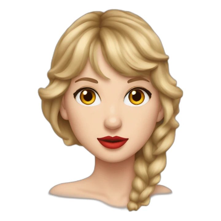 Taylor swift avec un coeur autour de l'oeil gauche sticker
