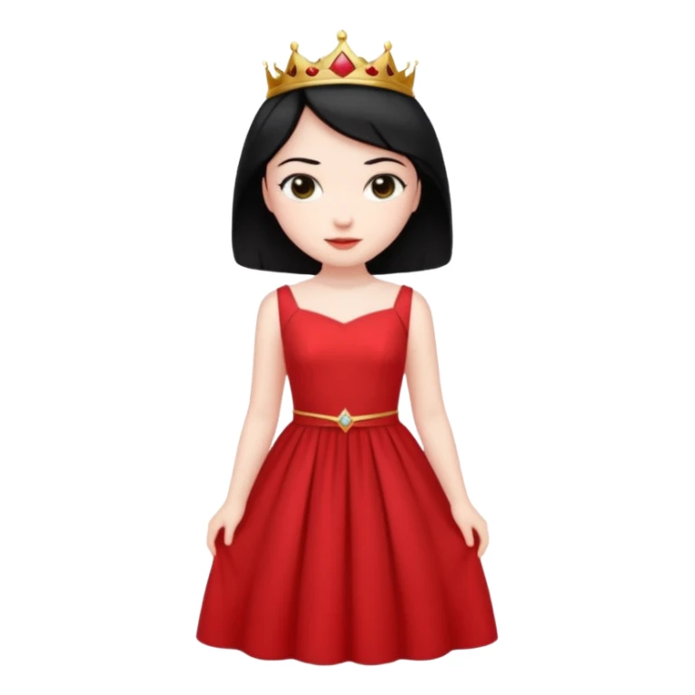 Short hair princess in red sticker