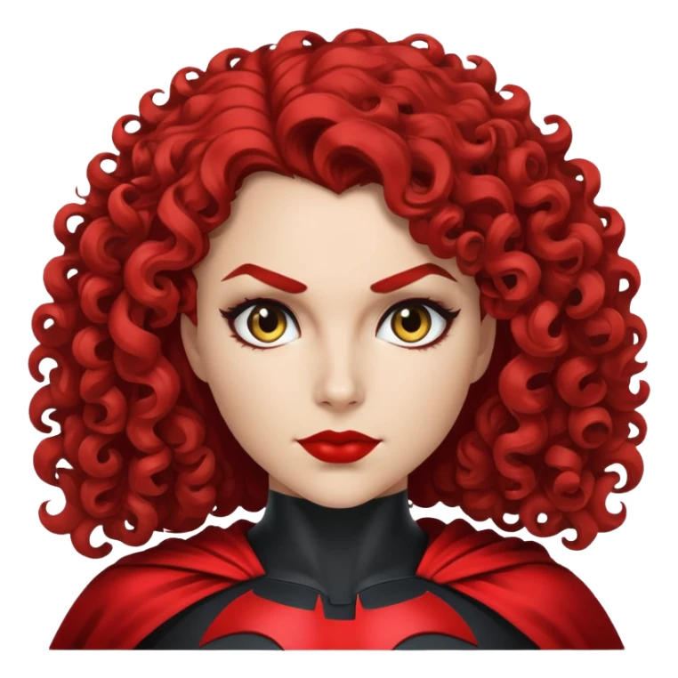 Batwoman with curly hair sticker