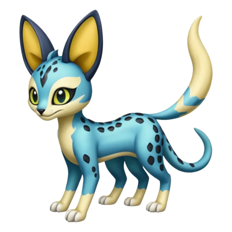 Meloetta-Sergal-Serval-Toothless-Cresselia-Palkia-Stitch-Fakémon-creature-hybrid sticker