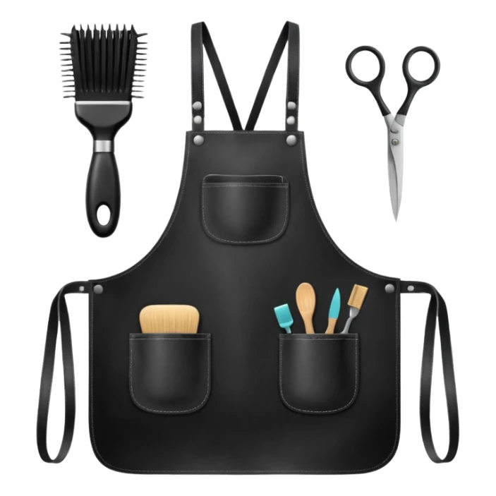 Hairdresser apron sticker